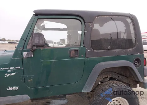 2000 Jeep Wrangler Sport из США, поврежденный, VIN 1J4FA49S1YP714350